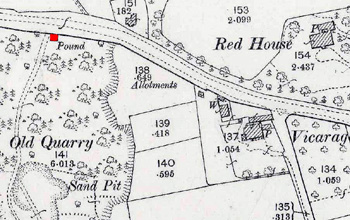 The pound shown in red on this map of 1901